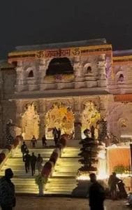 Stunning Night View of Ram Temple in Ayodhya. See Pics