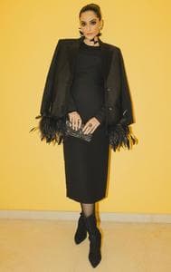 Sonam Kapoor Makes A Fashion Statement In Black Dress With Fur Detailed Jacket 