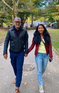 "NewMilind Soman and Ankita Konwar York!!! A walk in one of our favorite parks to stretch our legs after a 16hour flight," Milind captioned the post. 