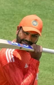 Rohit Sharma in a practice session