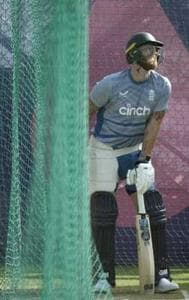 English all rounder Ben Stokes during the net session 