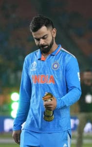 Indian batter Virat Kohli was adjudged with the Player of the Match award furing the 2023 ODI World Cup.