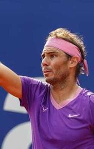 Rafael Nadal during a tennis match